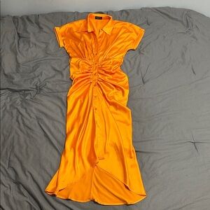 Mabell Vibrant Orange Maxi Dress size medium